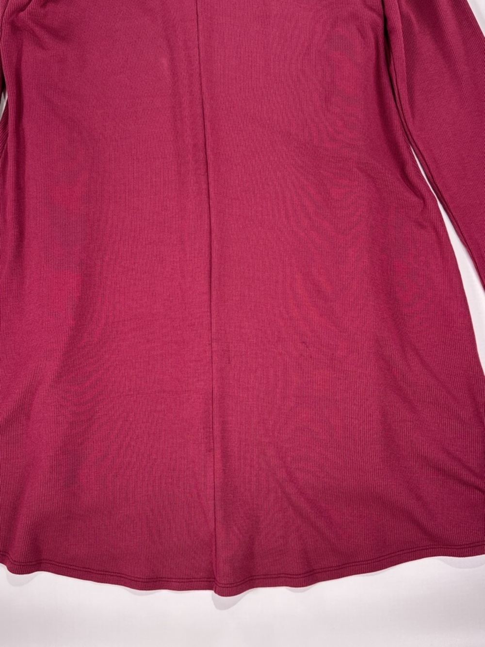 LA Relaxed Ribbed Modal V-Back Swing Dress Medium Raspberry NWT - Picture 14 of 14